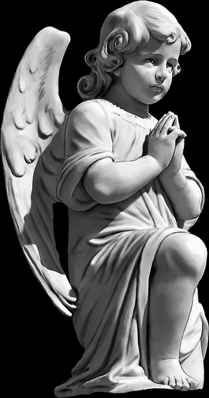 ангел на коленях - картинки для гравировки